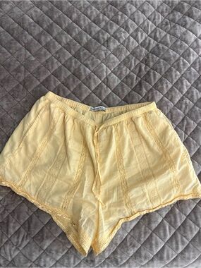 Yellow Abercrombie cotton shorts